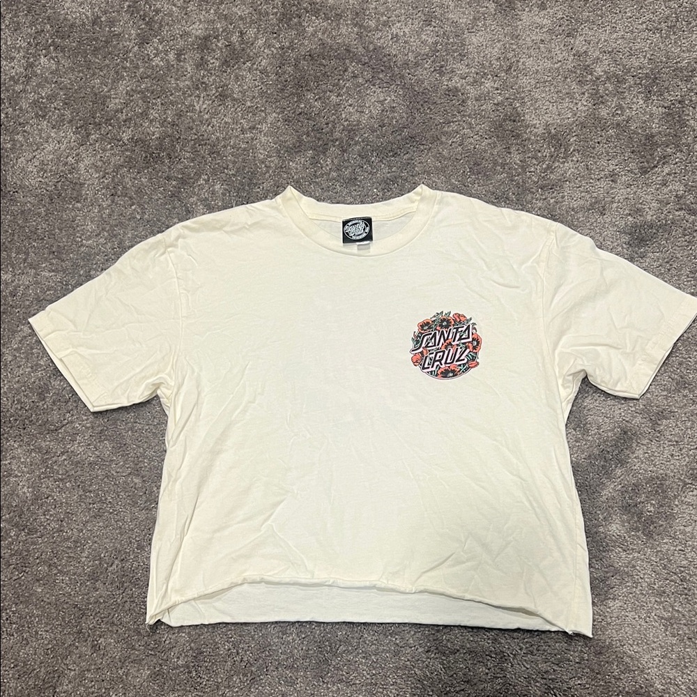 Santa Cruz Cream Floral Logo T-Shirt